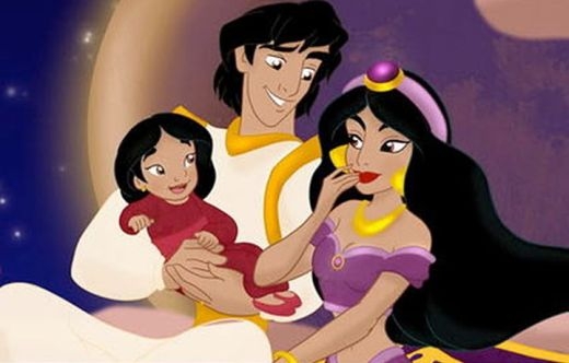 Hạnh phúc hình ảnh nhân vật Disney lập gia đình và có con